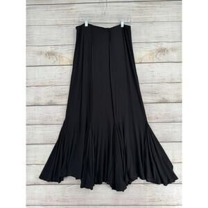 Max Edition Tulil Pull On Maxi Skirt Womens Large Black Stretch